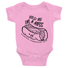 Load image into Gallery viewer, Hold Me I&#39;m a Mess | Infant Onesie | Charleys Swag
